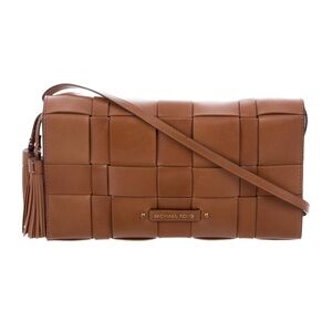 Michael Kors Vivian Woven Leather Clutch / Crossbody Bag New with tag